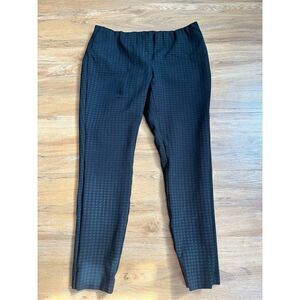 Alfani Petite 4 Black and Gray Houndstooth Pull On Elastic Waist Skinny Pants